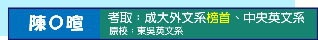 成大外文系轉學考上榜心得