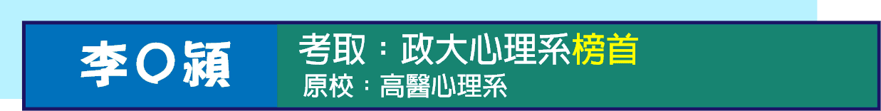 政大心理系轉學考上榜心得