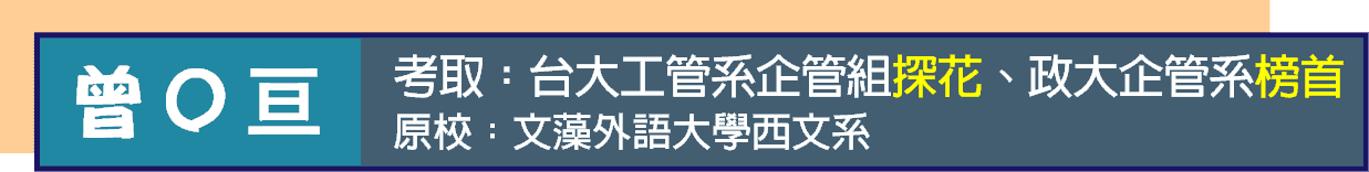 西文系跨領域轉學考企管系、工管系