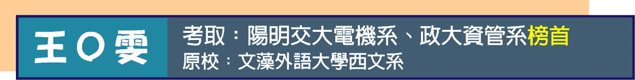 西文系跨領域轉學考電機系、資管系