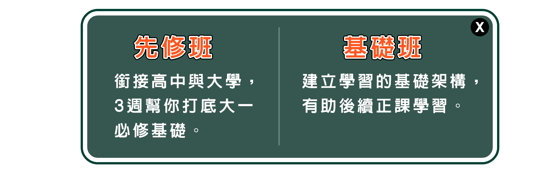 龍門轉學考補習，先修、基礎轉學考課程介紹