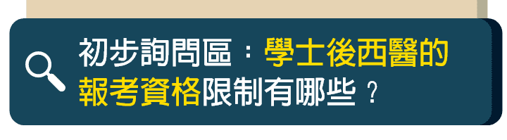 學士後西醫報名資格
