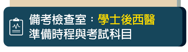 學士後西醫考科與準備時程